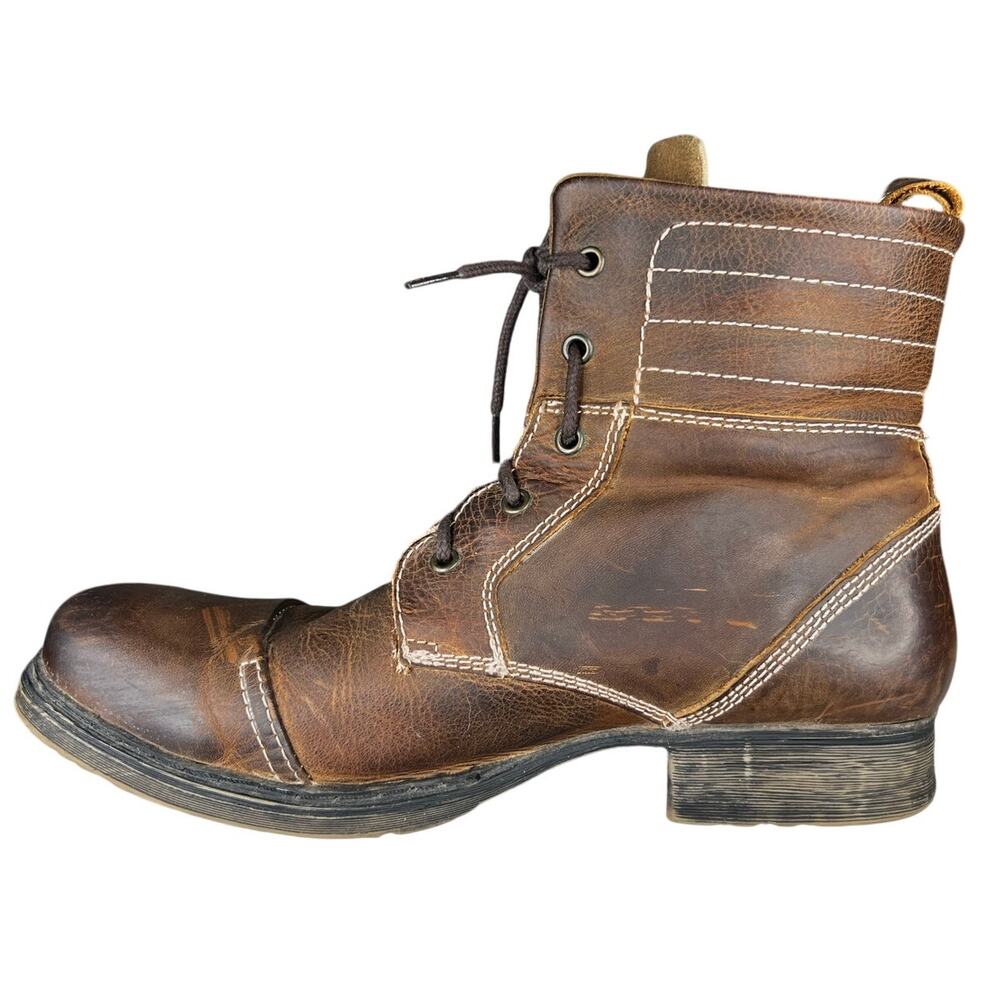 Bed Stu Men’s Den Brown Leather Lace Up Chukka Boots Size US 10.5 - Picture 2 of 10